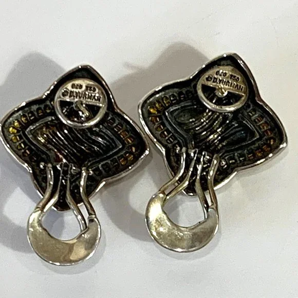 DAVID YURMAN Quatrefoil Earrings in Sterling Silver and 18K Yellow - Picture 9 of 16